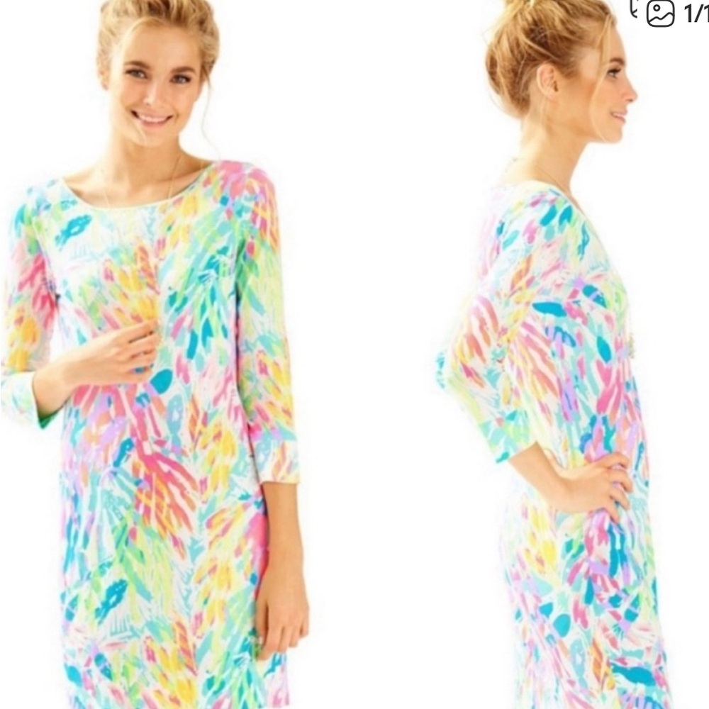 Lilly Pulitzer Dress Sparkling Sands Pima Cotton Marlowe Coastal Casual